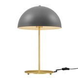 Modway Furniture Ideal Metal Table Lamp XRXT Gray Satin Brass EEI-5629-GRY-SBR