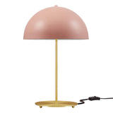 Modway Furniture Ideal Metal Table Lamp XRXT Pink Satin Brass EEI-5629-PNK-SBR