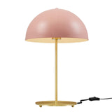 Modway Furniture Ideal Metal Table Lamp XRXT Pink Satin Brass EEI-5629-PNK-SBR