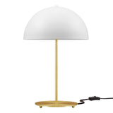 Modway Furniture Ideal Metal Table Lamp XRXT White Satin Brass EEI-5629-WHI-SBR