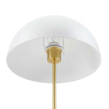 Modway Furniture Ideal Metal Table Lamp XRXT White Satin Brass EEI-5629-WHI-SBR