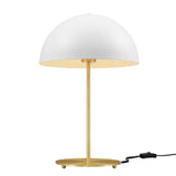 Modway Furniture Ideal Metal Table Lamp XRXT White Satin Brass EEI-5629-WHI-SBR