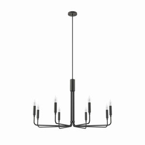 Modway Furniture Rekindle 8-Light Chandelier 0423 Black EEI-5636-BLK