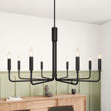 Modway Furniture Rekindle 8-Light Chandelier 0423 Black EEI-5636-BLK