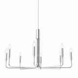 Modway Furniture Rekindle 8-Light Chandelier 0423 Polished Nickel EEI-5636-PON