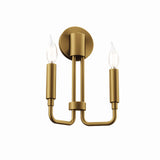 Modway Furniture Rekindle 2-Light Wall Sconce 0423 Satin Brass EEI-5638-SBR