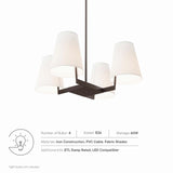 Modway Furniture Mercer 4-Light Pendant Light 0423 White Bronze EEI-5640-WHI-BRZ