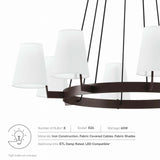 Modway Furniture Surround 8-Light Chandelier 0423 White Bronze EEI-5641-WHI-BRZ