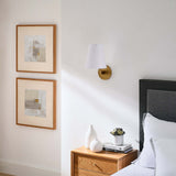 Modway Furniture Surround Wall Sconce 0423 White Satin Brass EEI-5643-WHI-SBR