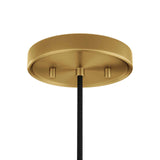 Modway Furniture Beacon 1-Light Pendant Light 0423 Opal Satin Brass EEI-5644-OPA-SBR