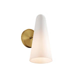 Modway Furniture Beacon 1-Light Wall Sconce 0423 Opal Satin Brass EEI-5645-OPA-SBR