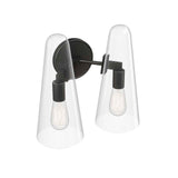 Modway Furniture Beacon 2-Light Wall Sconce 0423 Clear Black EEI-5646-CLR-BLK