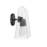 Modway Furniture Beacon 2-Light Wall Sconce 0423 Clear Black EEI-5646-CLR-BLK