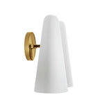 Modway Furniture Beacon 2-Light Wall Sconce 0423 Opal Satin Brass EEI-5646-OPA-SBR