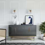 Modway Furniture Beacon 2-Light Wall Sconce 0423 Opal Satin Brass EEI-5646-OPA-SBR