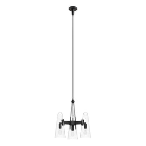 Modway Furniture Beacon 3-Light Pendant Light 0423 Clear Black EEI-5647-CLR-BLK