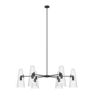 Modway Furniture Beacon 6-Light Chandelier 0423 Clear Black EEI-5648-CLR-BLK