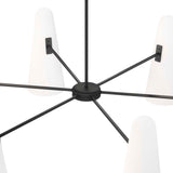 Modway Furniture Beacon 6-Light Chandelier 0423 Opal Black EEI-5648-OPA-BLK