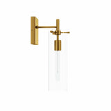 Modway Furniture Skylark Wall Sconce 0423 Clear Satin Brass EEI-5649-CLR-SBR