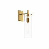 Modway Furniture Skylark Wall Sconce 0423 Clear Satin Brass EEI-5649-CLR-SBR