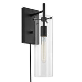 Modway Furniture Skylark Wall Sconce 0423 Clear Black EEI-5650-CLR-BLK