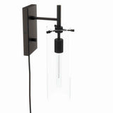 Modway Furniture Skylark Wall Sconce 0423 Clear Black EEI-5650-CLR-BLK