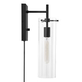 Modway Furniture Skylark Wall Sconce 0423 Clear Black EEI-5650-CLR-BLK