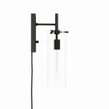 Modway Furniture Skylark Wall Sconce 0423 Clear Black EEI-5650-CLR-BLK