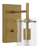 Modway Furniture Skylark Wall Sconce 0423 Clear Satin Brass EEI-5650-CLR-SBR