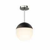 Modway Furniture Stellar 1-Light Pendant Light 0423 Opal Polished Nickel EEI-5653-OPA-PON