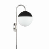 Modway Furniture Stellar 1-Light Wall Sconce 0423 Opal Polished Nickel EEI-5654-OPA-PON