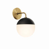 Modway Furniture Stellar 1-Light Wall Sconce 0423 Opal Satin Brass EEI-5655-OPA-SBR