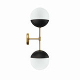 Modway Furniture Stellar 2-Light Wall Sconce 0423 Opal Satin Brass EEI-5657-OPA-SBR