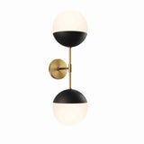 Modway Furniture Stellar 2-Light Wall Sconce 0423 Opal Satin Brass EEI-5657-OPA-SBR