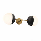 Modway Furniture Stellar 2-Light Wall Sconce 0423 Opal Satin Brass EEI-5657-OPA-SBR