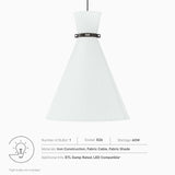 Modway Furniture Starlight 1-Light Pendant Light 0423 White Polished Nickel EEI-5659-WHI-PON