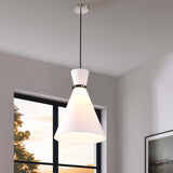 Modway Furniture Starlight 1-Light Pendant Light 0423 White Polished Nickel EEI-5659-WHI-PON