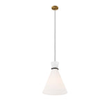 Modway Furniture Starlight 1-Light Pendant Light 0423 White Satin Brass EEI-5659-WHI-SBR