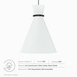 Modway Furniture Starlight 1-Light Pendant Light 0423 White Satin Brass EEI-5659-WHI-SBR