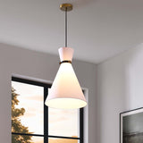 Modway Furniture Starlight 1-Light Pendant Light 0423 White Satin Brass EEI-5659-WHI-SBR