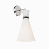 Modway Furniture Starlight 1-Light Wall Sconce 0423 White Polished Nickel EEI-5660-WHI-PON