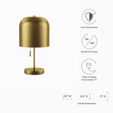 Modway Furniture Avenue Table Lamp 0423 Satin Brass EEI-5664-SBR