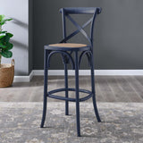 Modway Furniture Gear Bar Stool 0423 Midnight Blue EEI-5668-MID