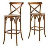 Modway Furniture Gear Bar Stool 0423 Walnut EEI-5668-WAL