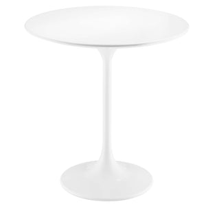 Modway Furniture Lippa 20" Round Side Table White White EEI-5678-WHI-WHI