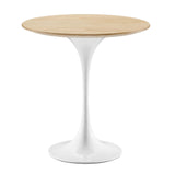 Modway Furniture Lippa 20" Round Side Table White Natural EEI-5679-WHI-NAT