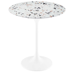 Modway Furniture Lippa 20" Round Terrazzo Side Table Default Title EEI-5682-WHI-TER