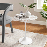 Modway Furniture Lippa 20" Round Terrazzo Side Table Default Title EEI-5682-WHI-TER