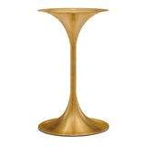Modway Furniture Lippa 20" Round Artificial Marble Side Table XRXT Gold White EEI-5685-GLD-WHI