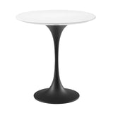 Modway Furniture Lippa 20" Round Side Table Black White EEI-5688-BLK-WHI